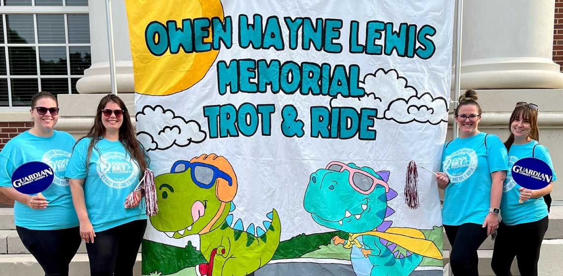 Guardian Credit Union team members at O's Cool Bike Foundation supporting youth safety and community outreach