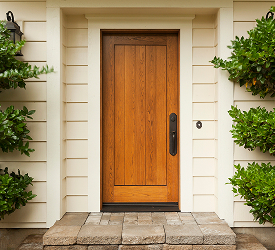 Front door of a home, symbolizing refinancing with Guardian Credit Union to secure better mortgage rates and loan terms