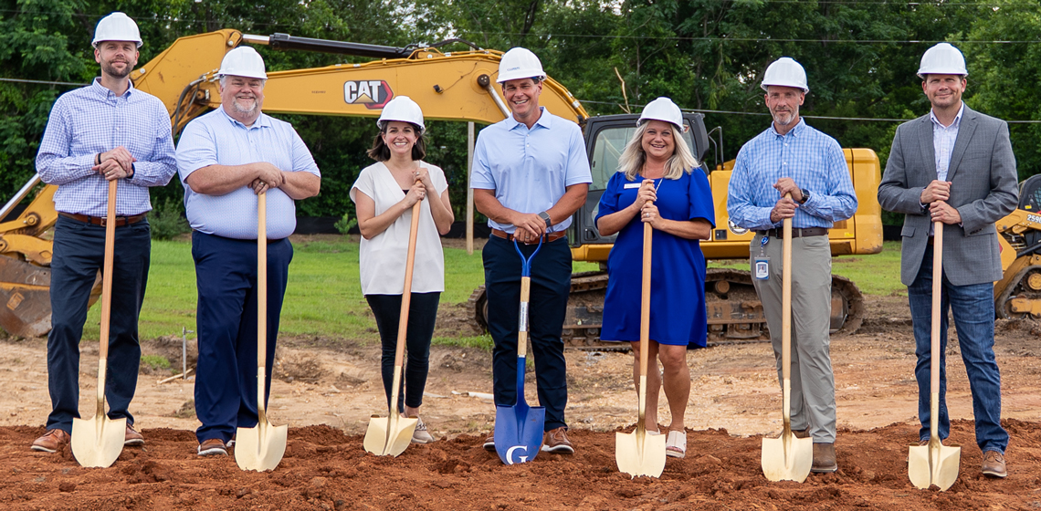 Guardian Credit Union team members at the Pine Level new branch groundbreaking.