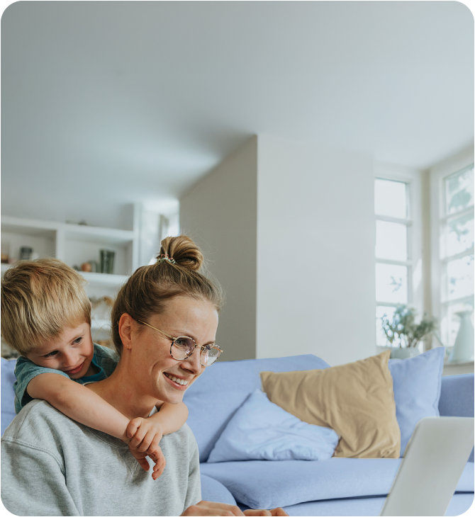 Mom and son find the best insurance coverage with help from a Guardian Insurance agent.