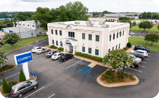 Exterior view of Guardian Credit Union Federal branch on Federal Drive
