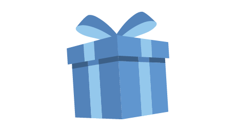 Blue shaded Gift Box